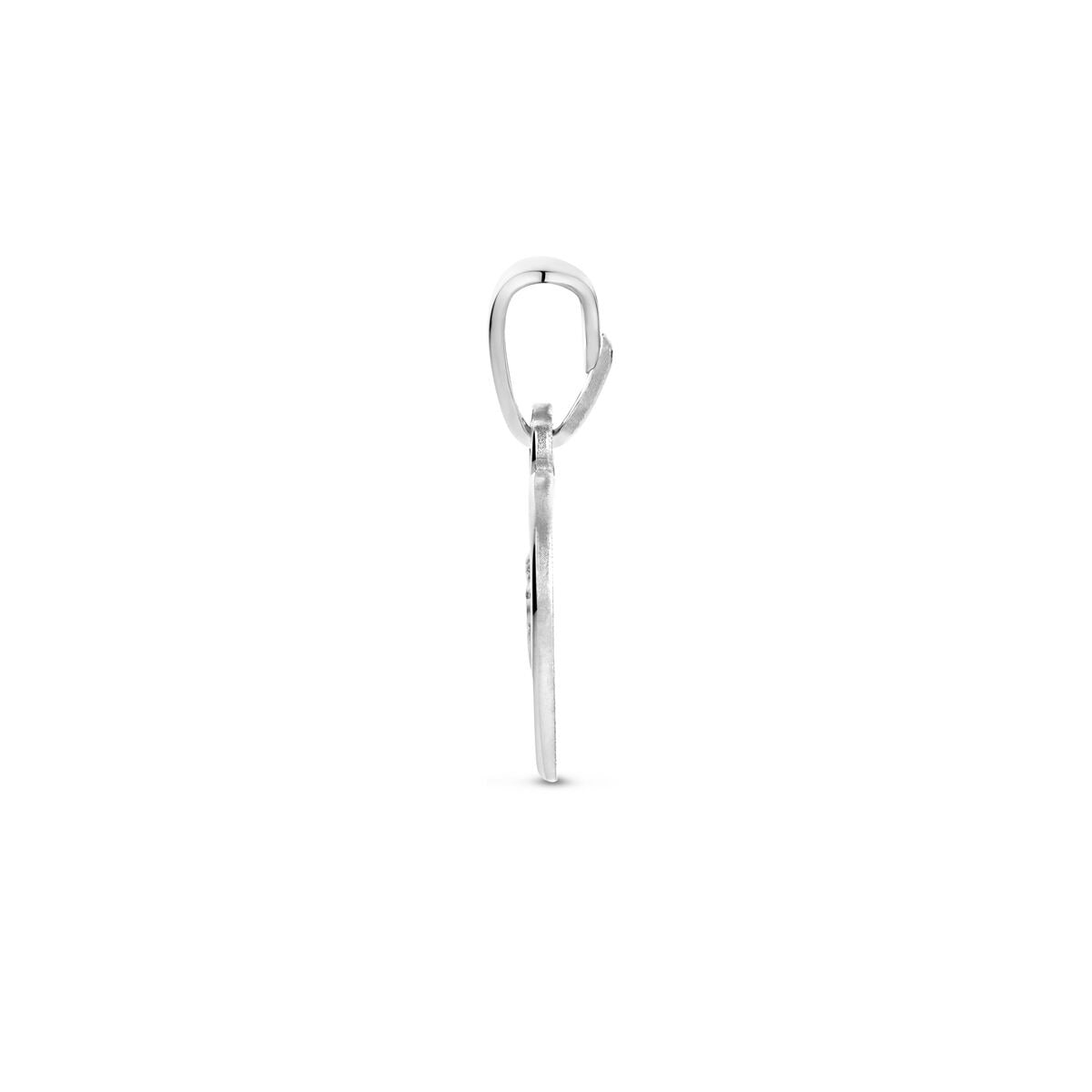Silberner Herzanhänger – rhodiniertes 925er Silber mit polierter/matter Oberfläche