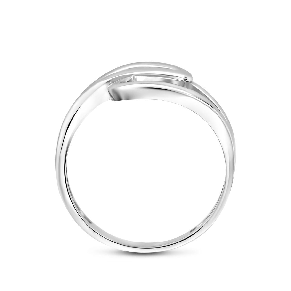 Rhodinierter Silberring 925 poliert/matt