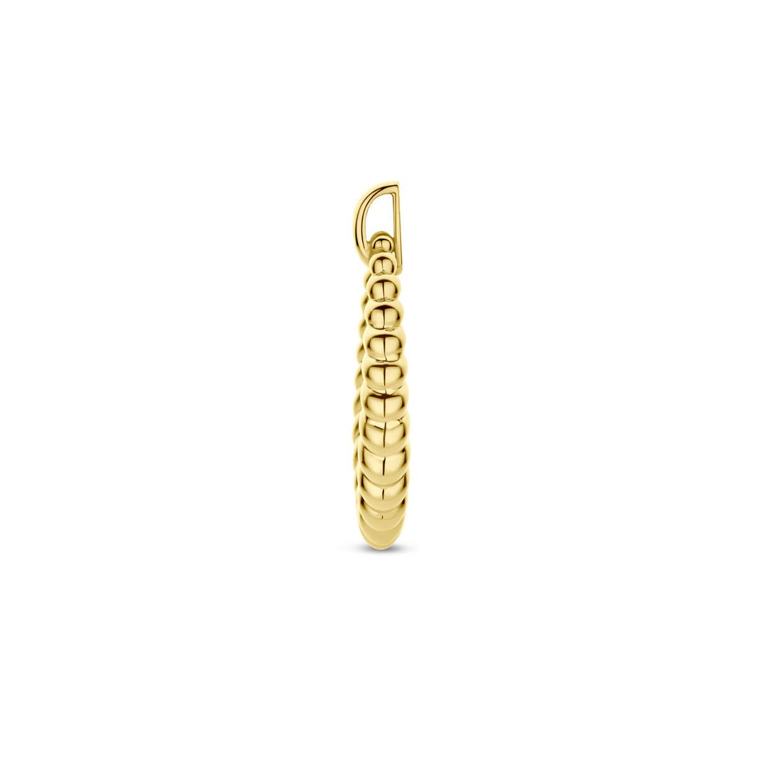 14k Geelgouden Hanger – Tijdloze Elegantievorm in Groot Formaat