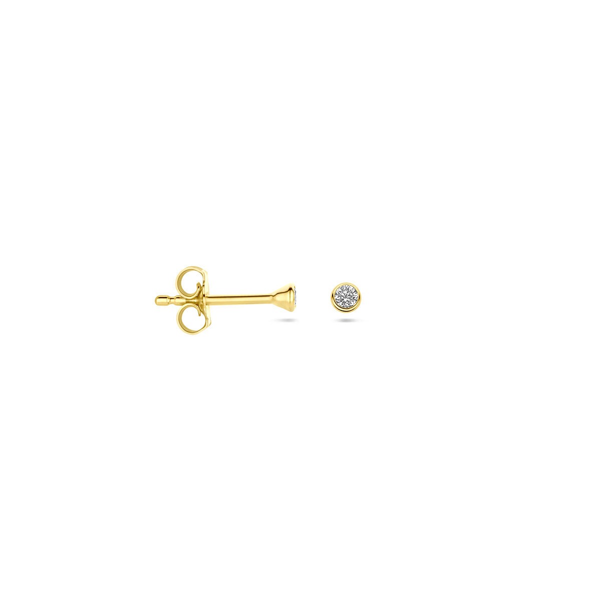 9K Gelbgold Ohrstecker mit Zirkonia