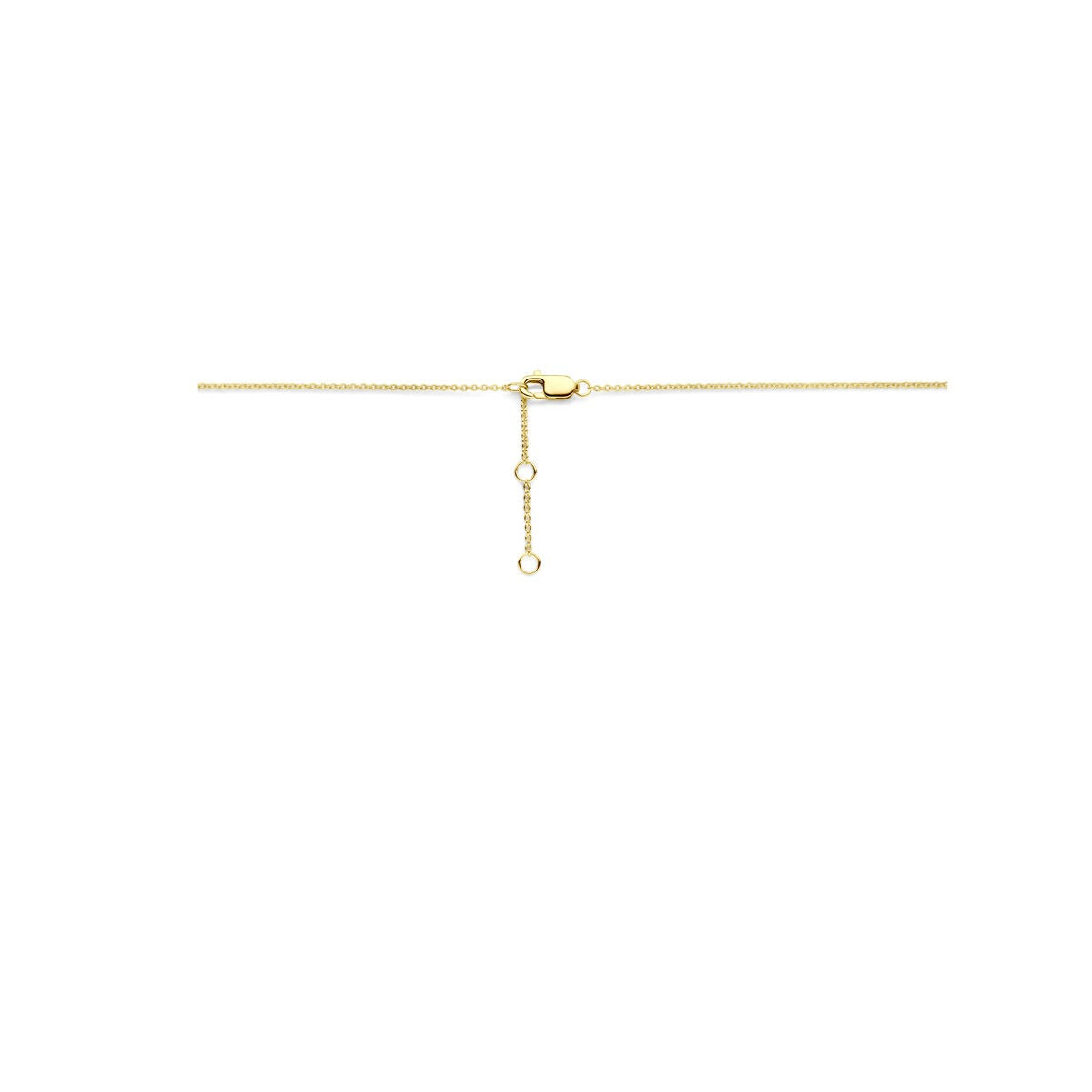 14k Gelbgoldkette mit Herz und Diamant