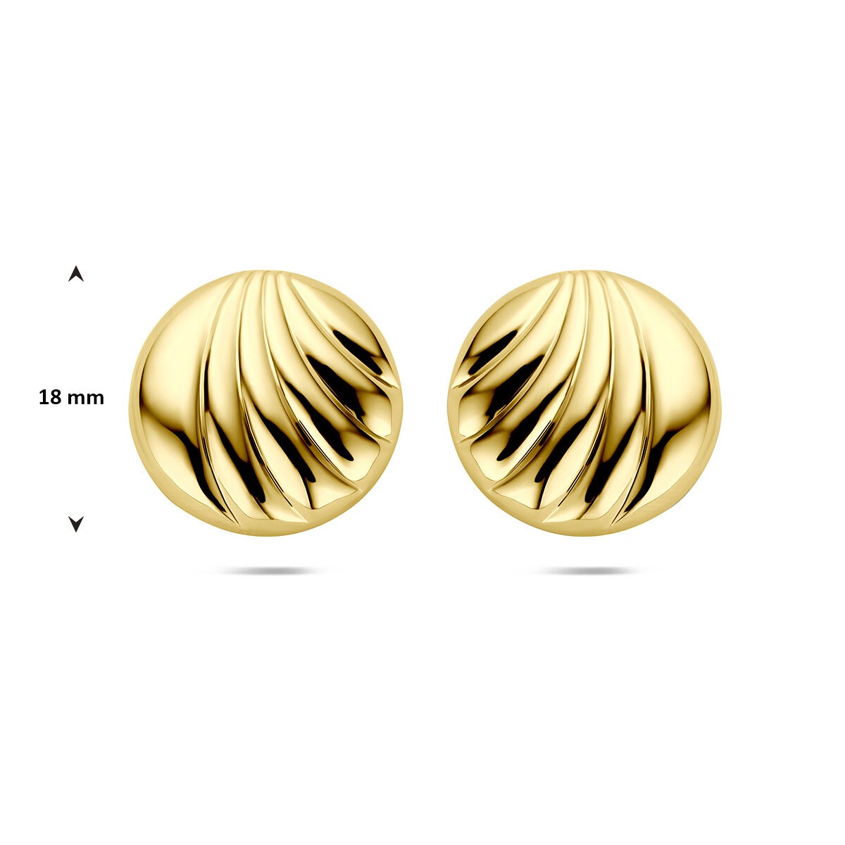 Vergoldete Silberohrstecker 18 mm – zeitlose Statement-Ohrringe
