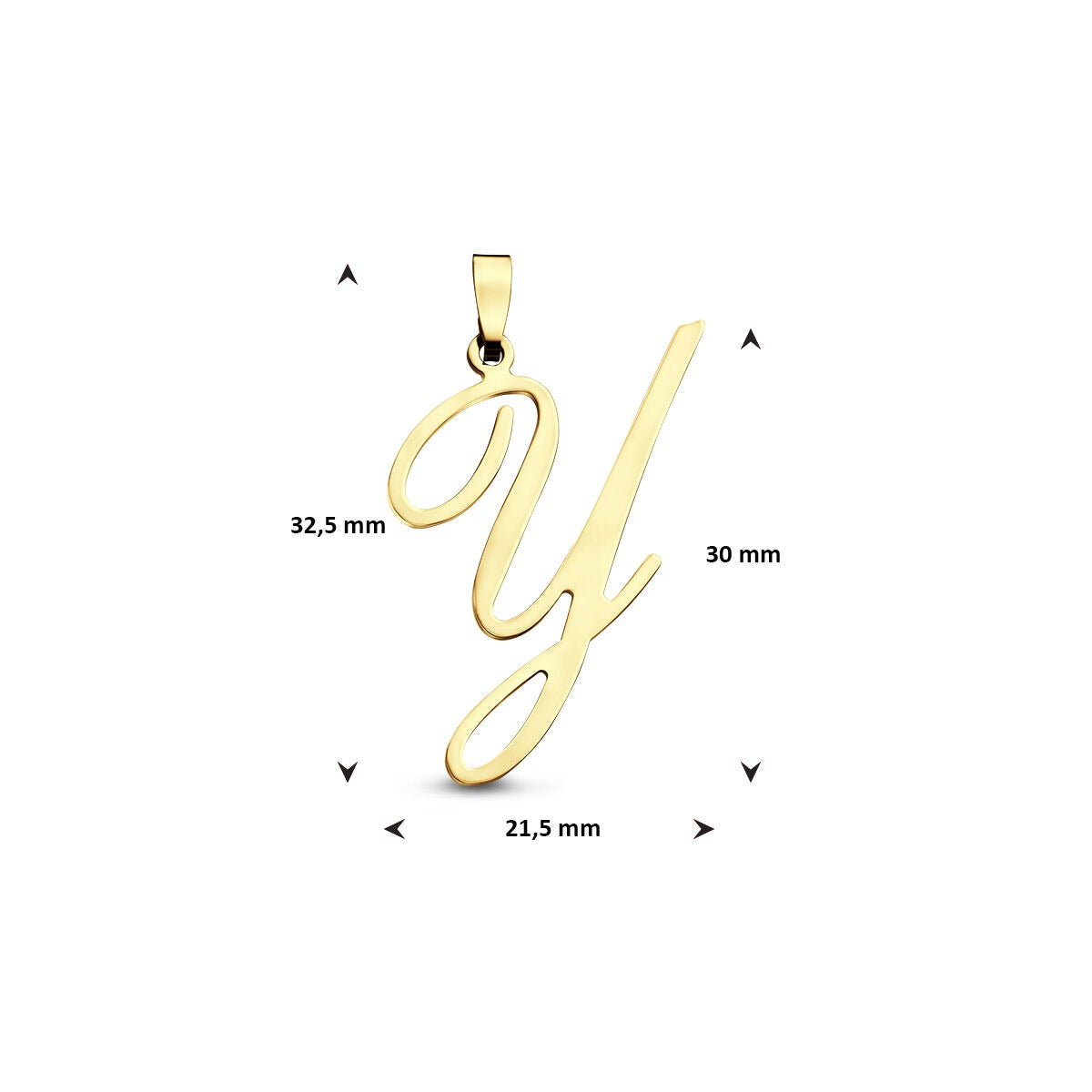 14 K Gelbgoldanhänger Buchstabenform