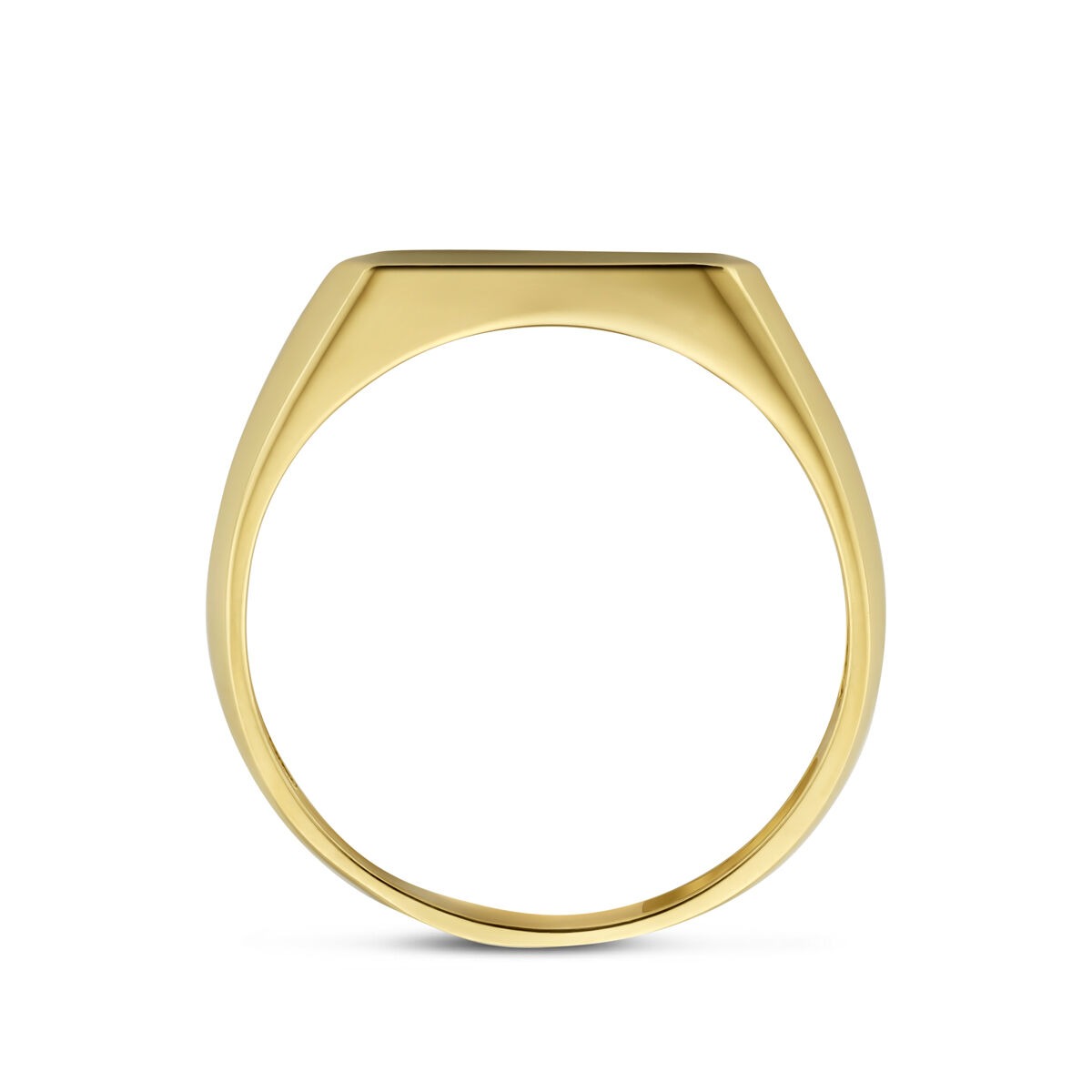 14k Gelbgold Damenring mit 7 mm breitem Band