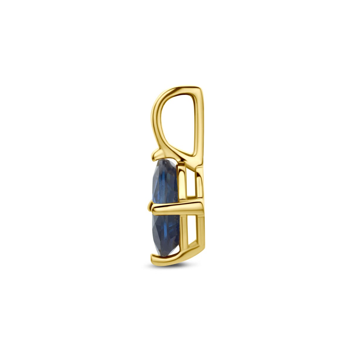 14k Gelbgold-Anhänger mit Saphir