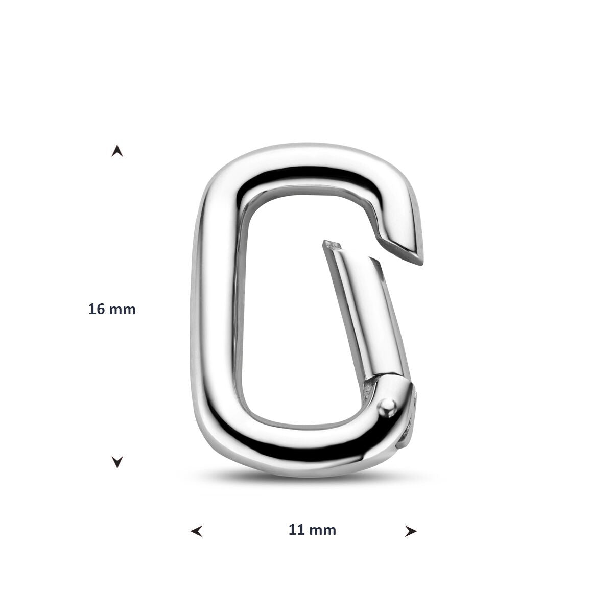 925 Rhodiniertes Silber Paperclip-Verbinder