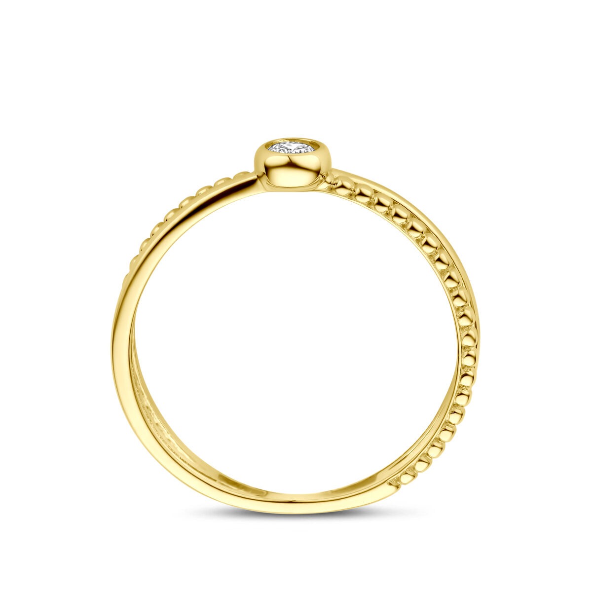 9K Gelbgoldring mit Zirkonia
