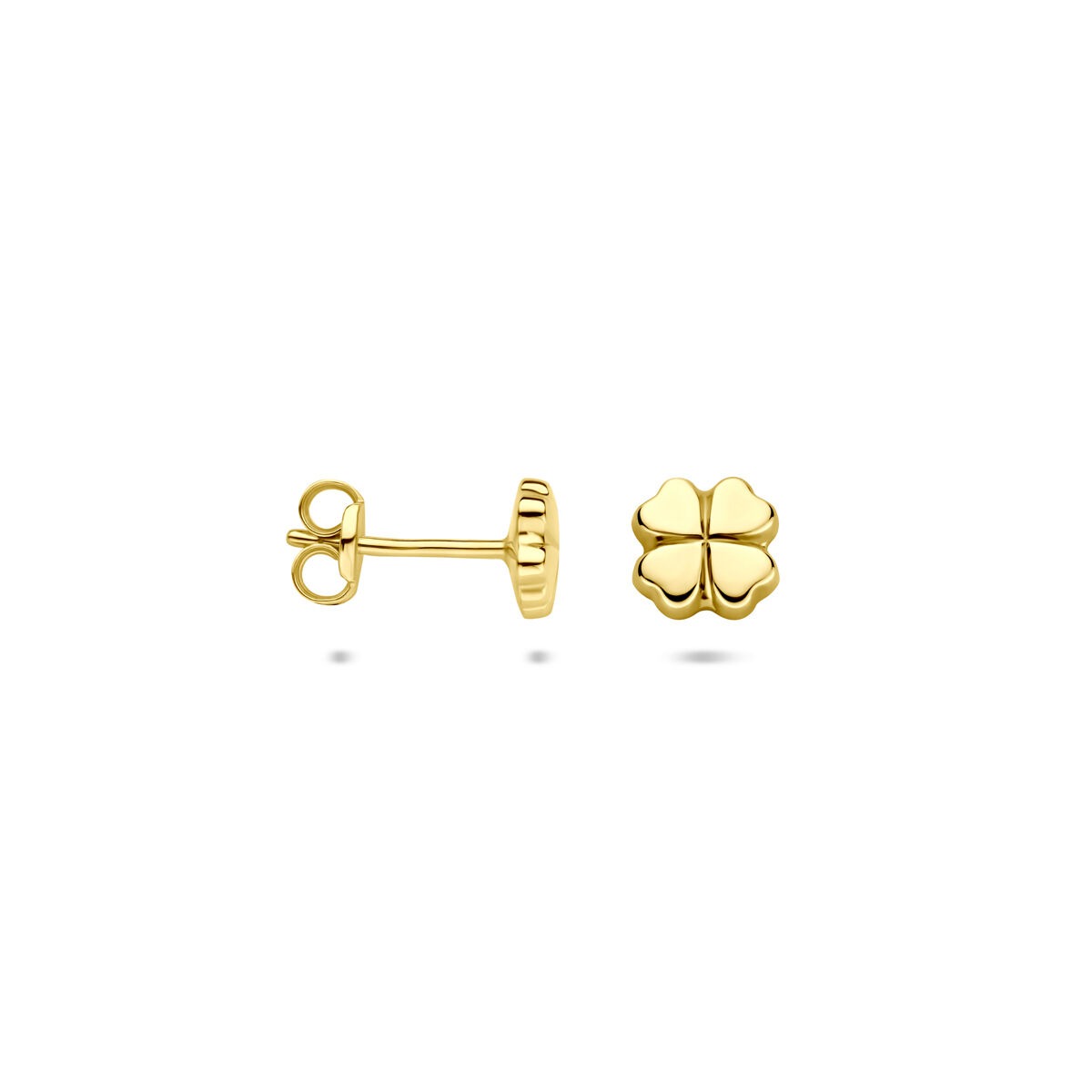 14k Gelbgold-Kleeblatt-Ohrstecker 5,5mm