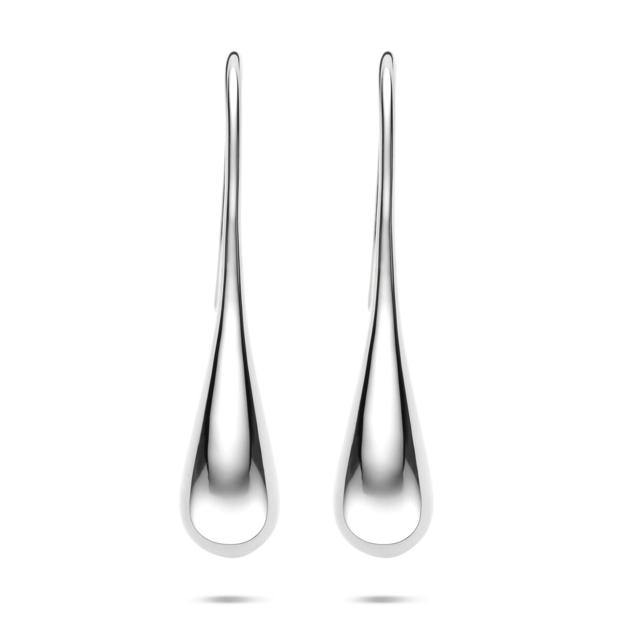 Silberne Ohrhänger mit französischem Haken aus rhodiniertem 925 Silber in Tropfenform