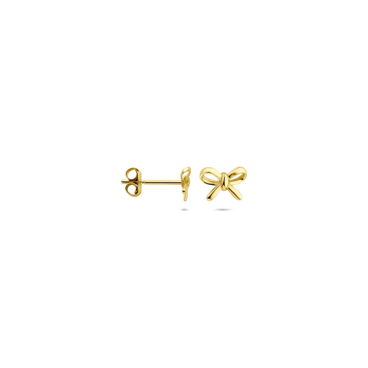 14K Gelbgold-Ohrstecker in Schleifenform 4,5x6,5mm