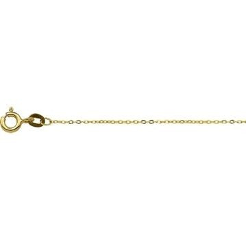 9k Gelbgoldkette mit flachen Ankerkettengliedern und Karabinerverschluss