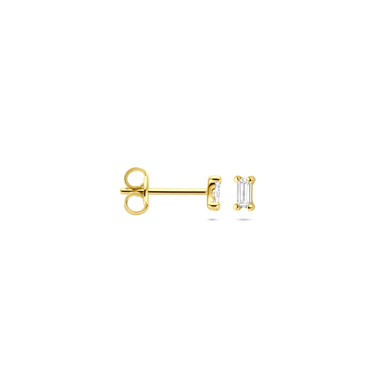 14 Karat Gelbgold Ohrstecker mit Zirkonia