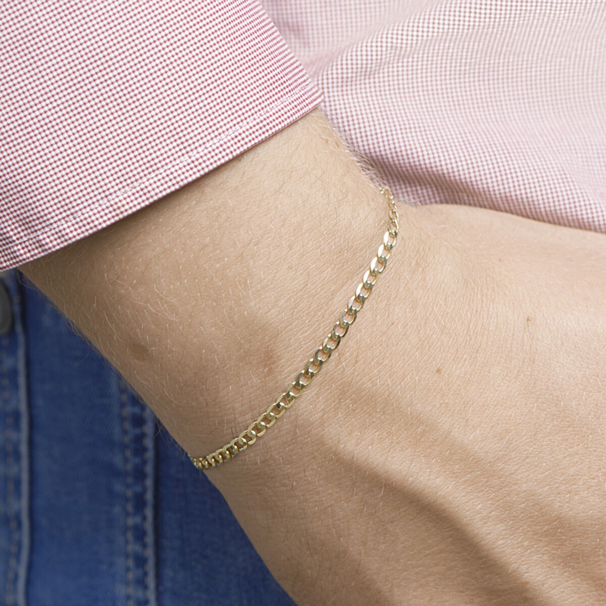 9K Gelbgold Gourmet Armband 3,3 mm