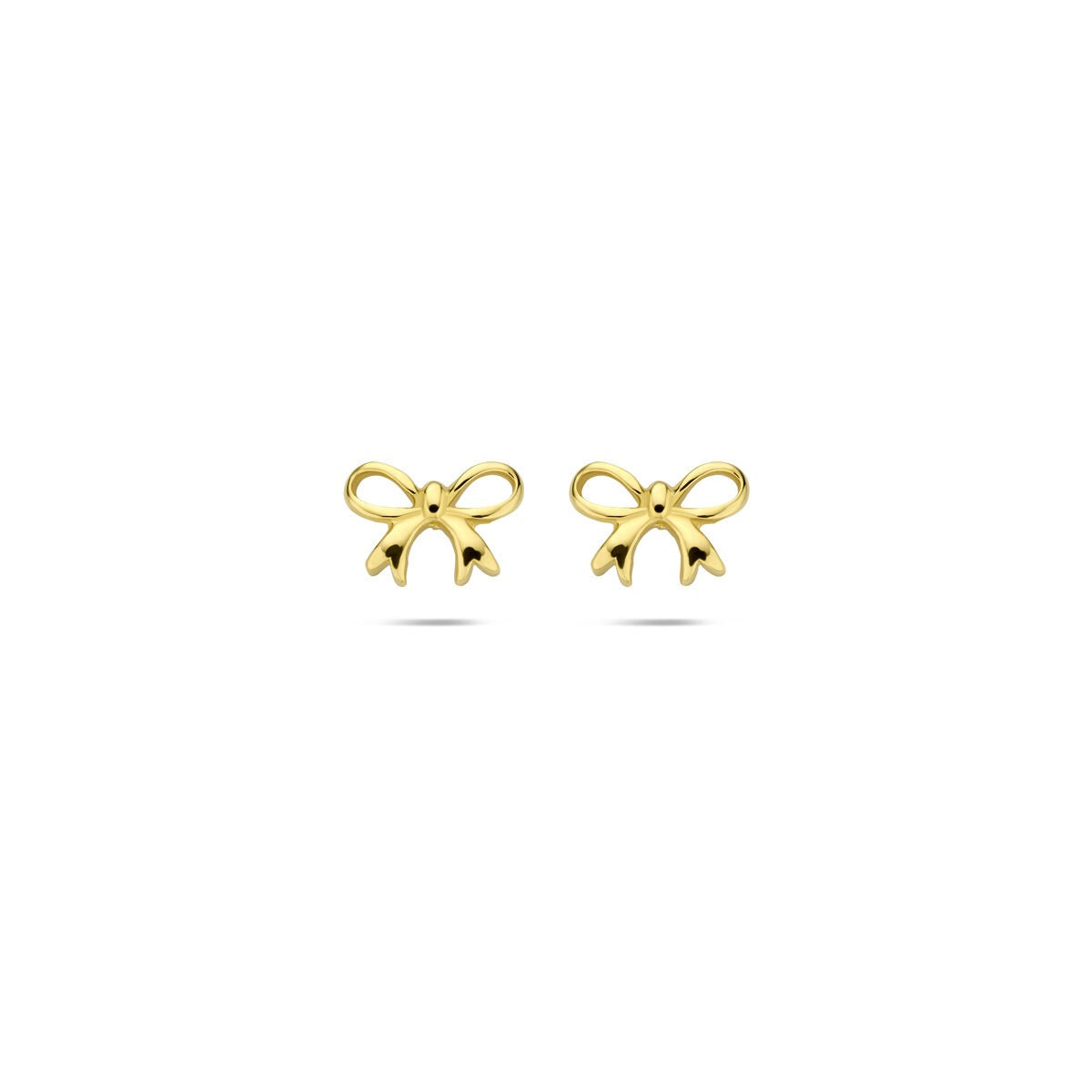 Ohrstecker in Form einer Schleife aus 14k Gelbgold
