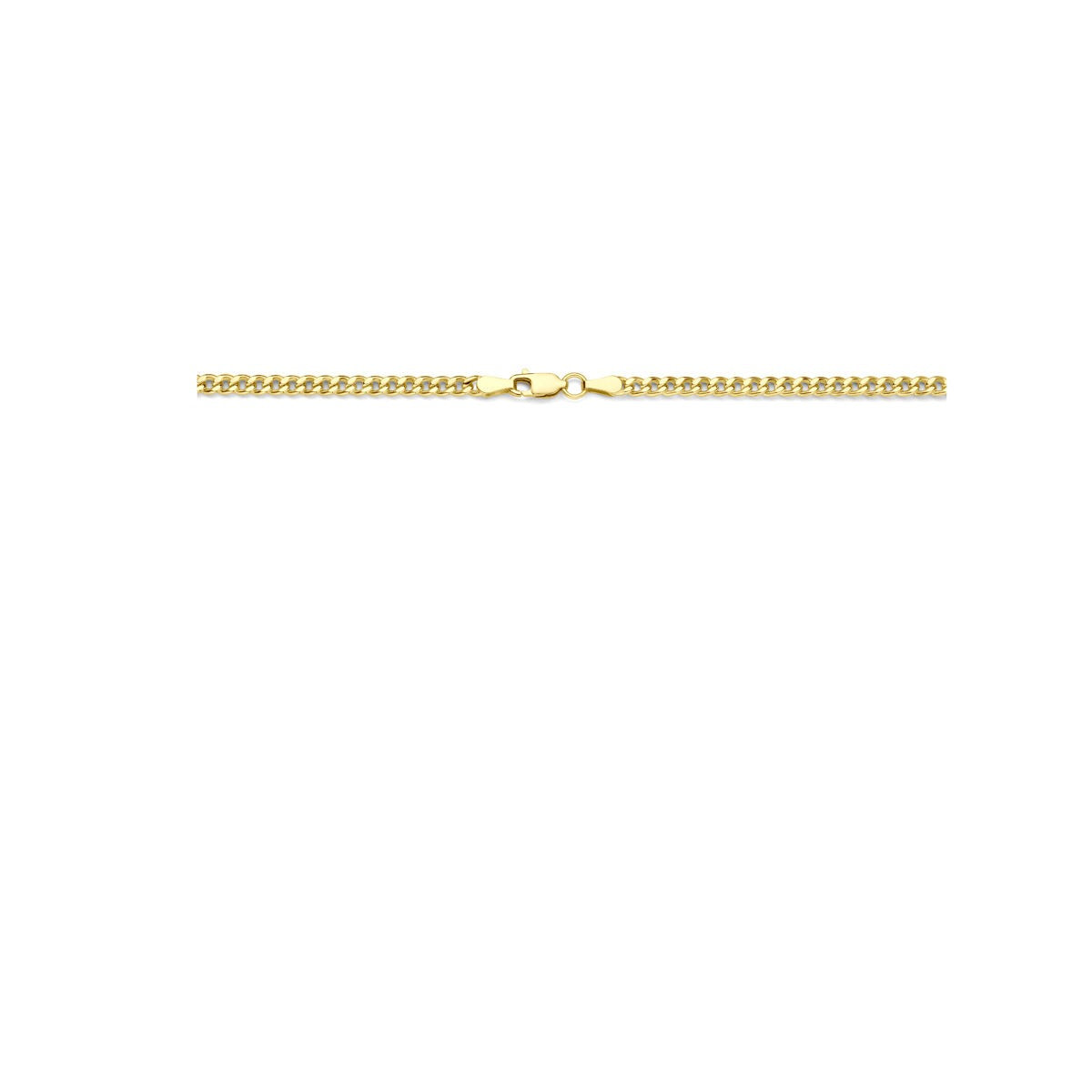 Geschliffene Gourmet-Halskette – 14k Gelbgold mit Silberkern, 3.7 mm breit