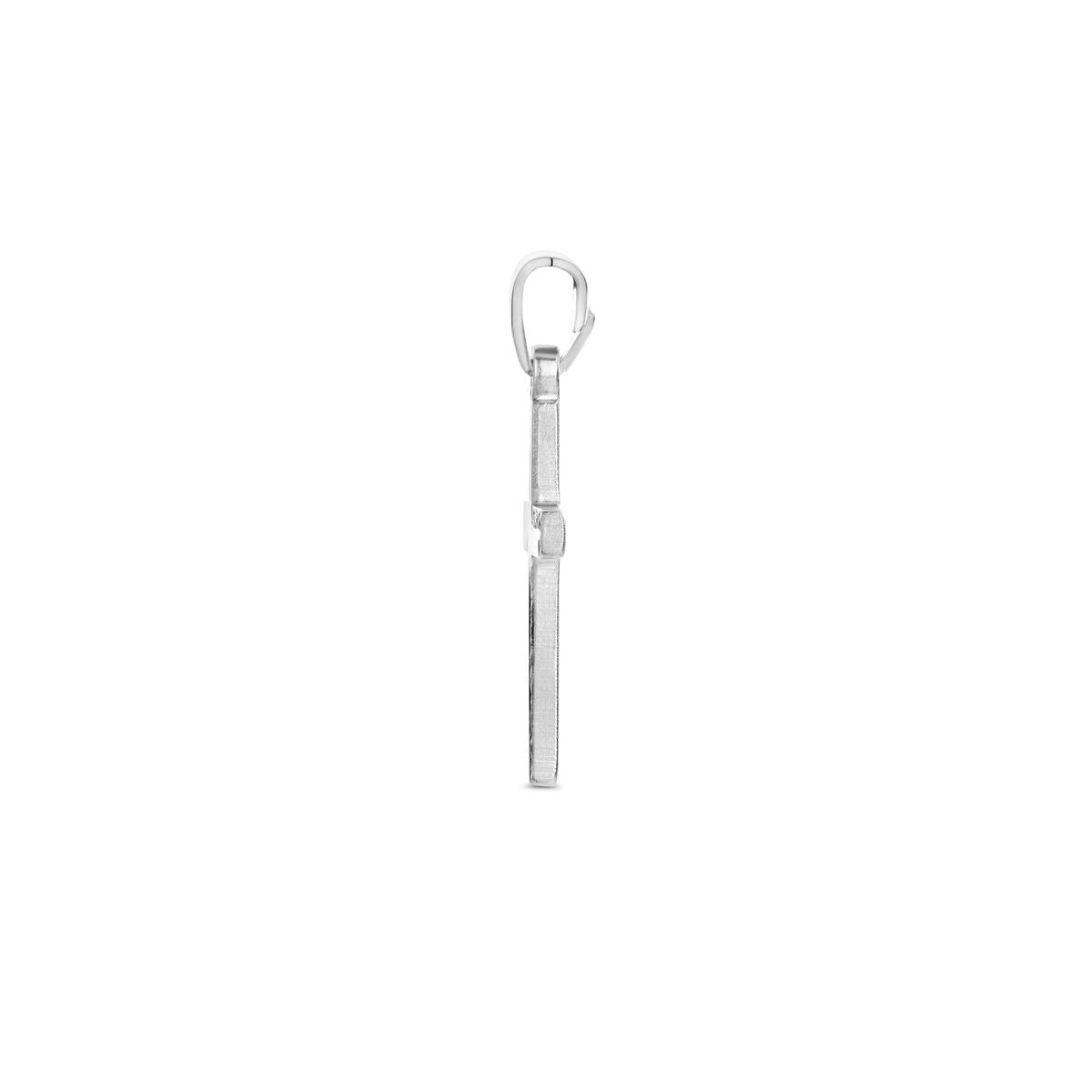 Kreuzanhänger aus rhodiniertem 925er Silber