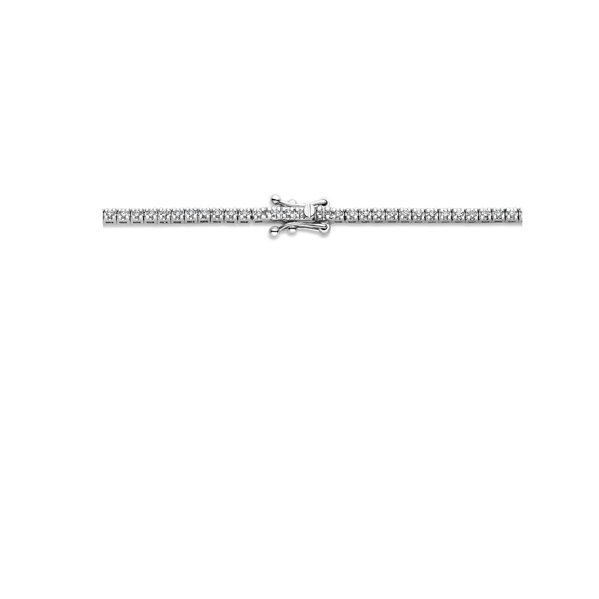 14k Weißgold Tenniscollier mit Diamanten – 2.00 ct