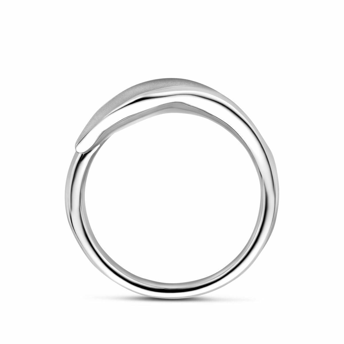 Rhodinierter Damenring aus Silber – 10,5 mm breit