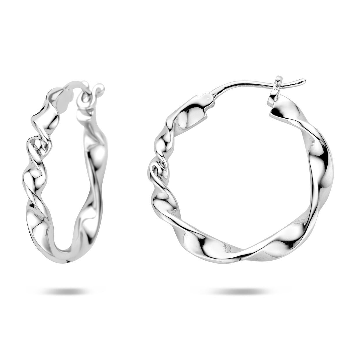 Damen-Creolen Silber – rhodiniert 30 mm