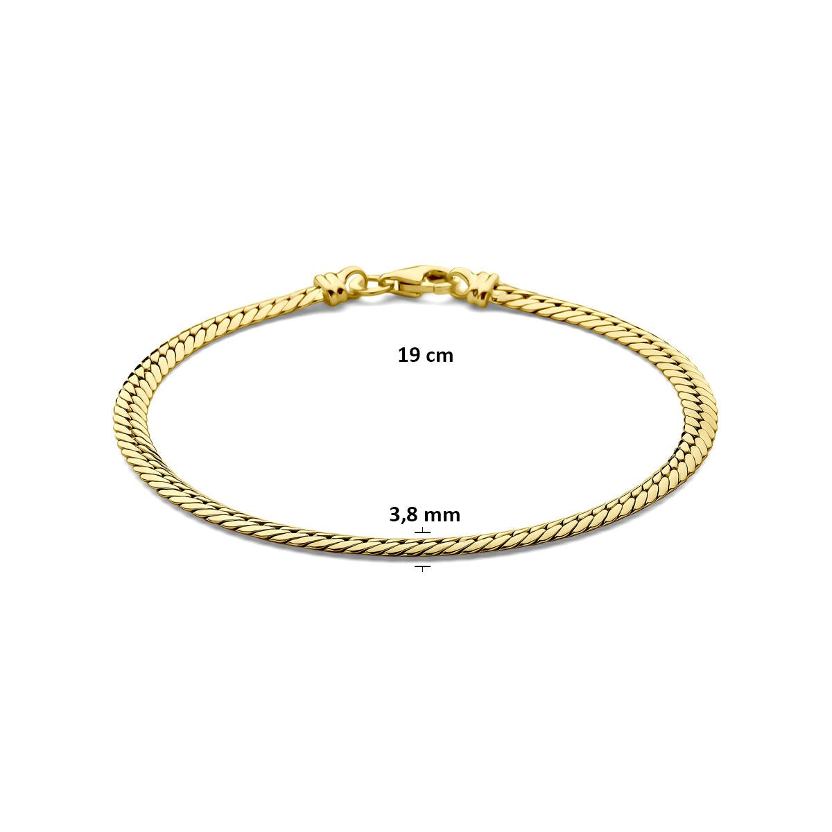 14 K Gelbgold Panzerarmband Damen