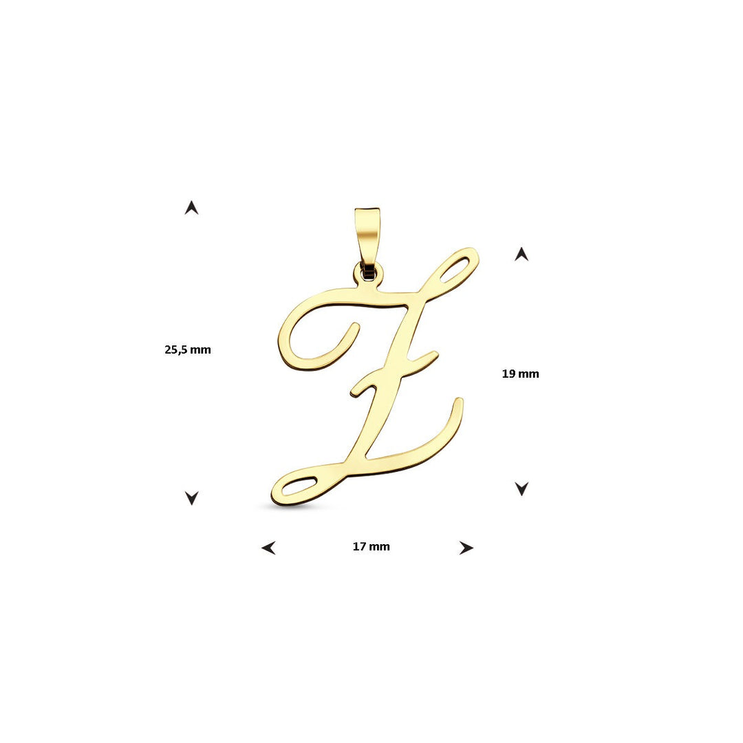 14k Geelgouden dames hanger in lettervorm