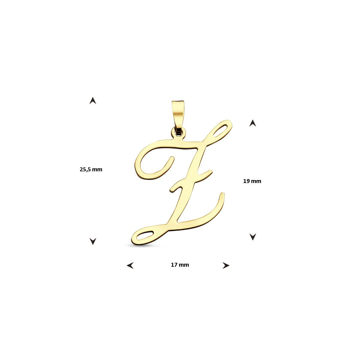 14k Gelbgold-Damenanhänger in Buchstabenform