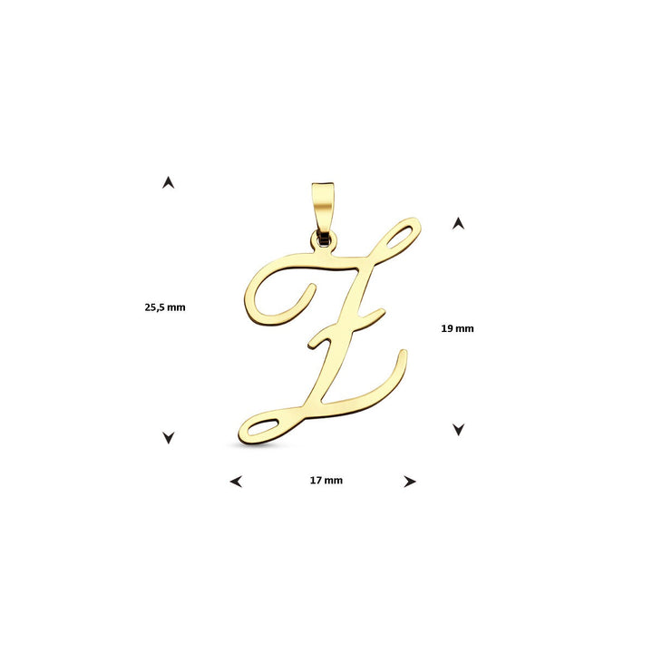 14k Geelgouden dames hanger in lettervorm