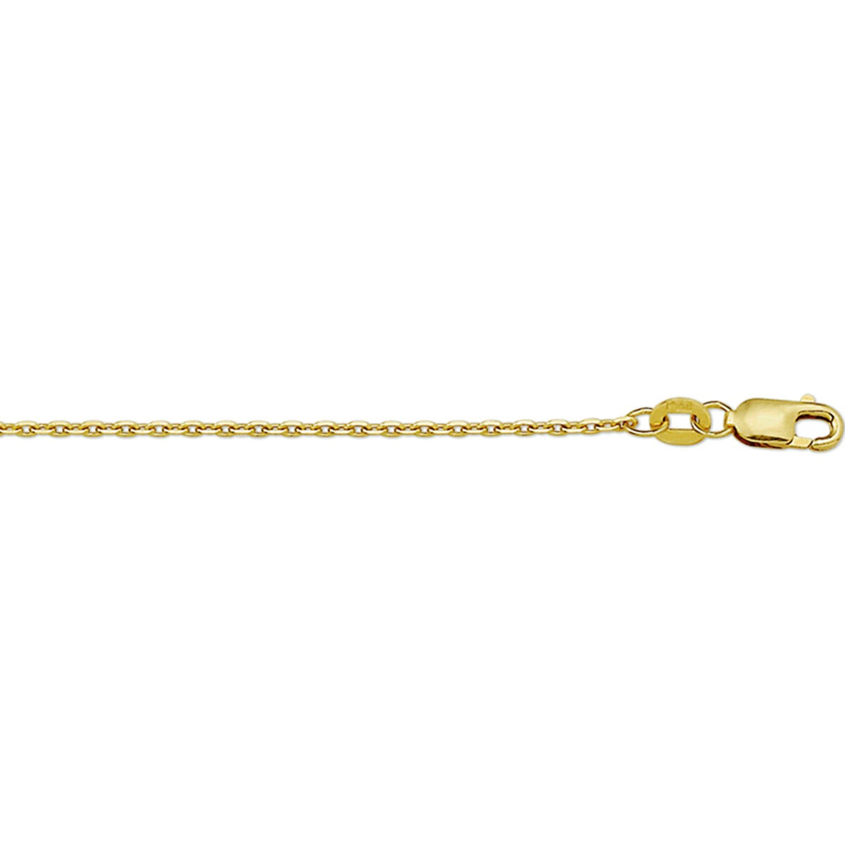18k gelbgoldene Kette mit Ankerkettengliedern und Karabinerverschluss