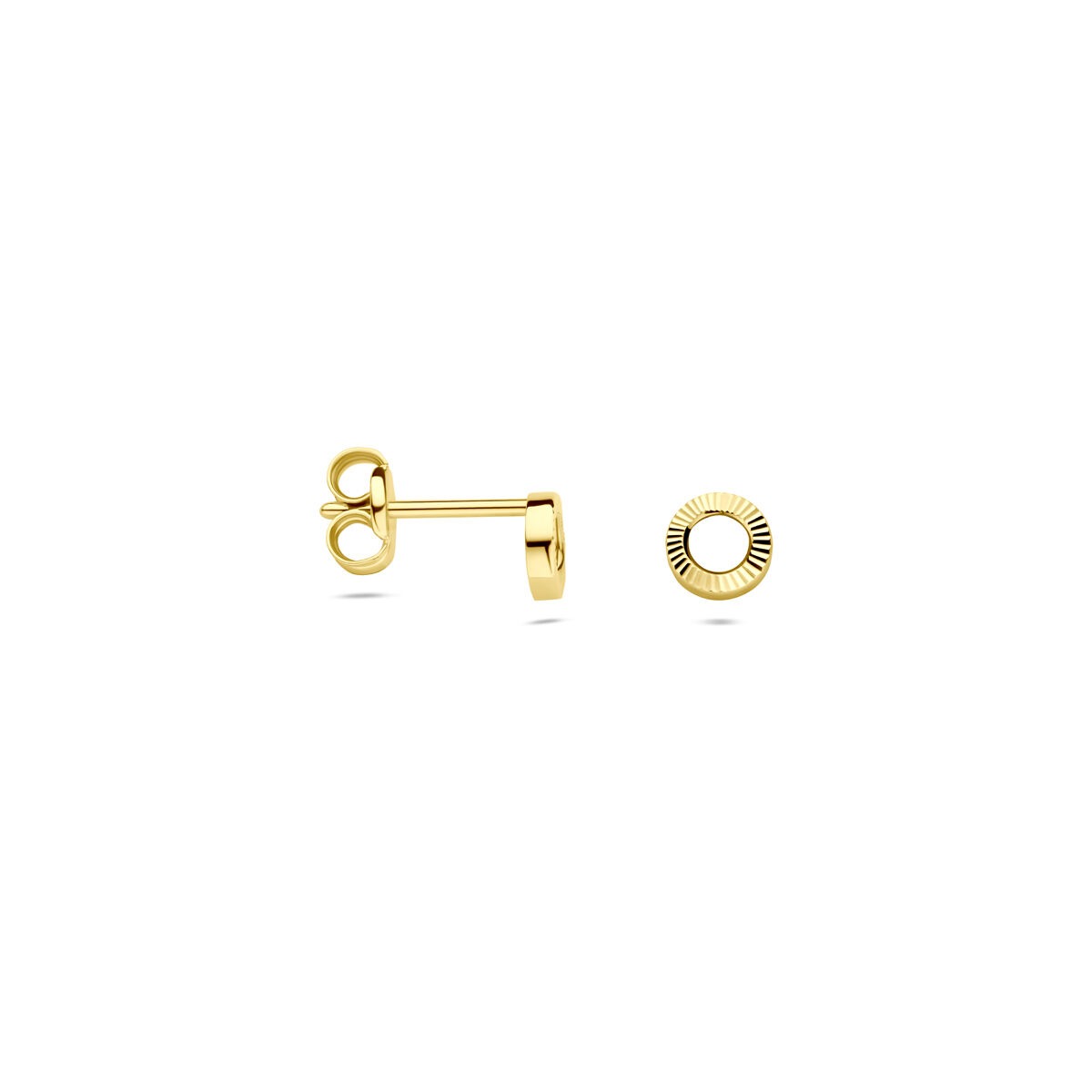 14k Gelbgold Ohrstecker rund 4.5mm