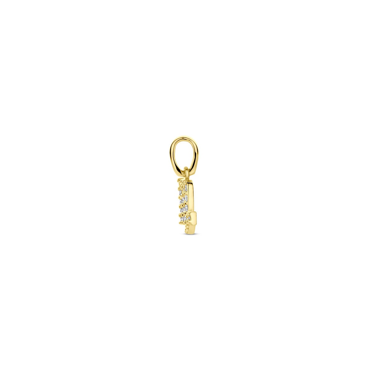 14k Gelbgold-Sternzeichen-Anhänger mit Diamant