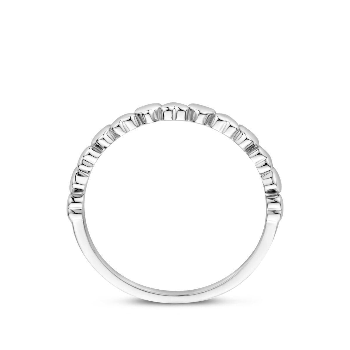 Rhodinierter 925er Silberring mit Herz