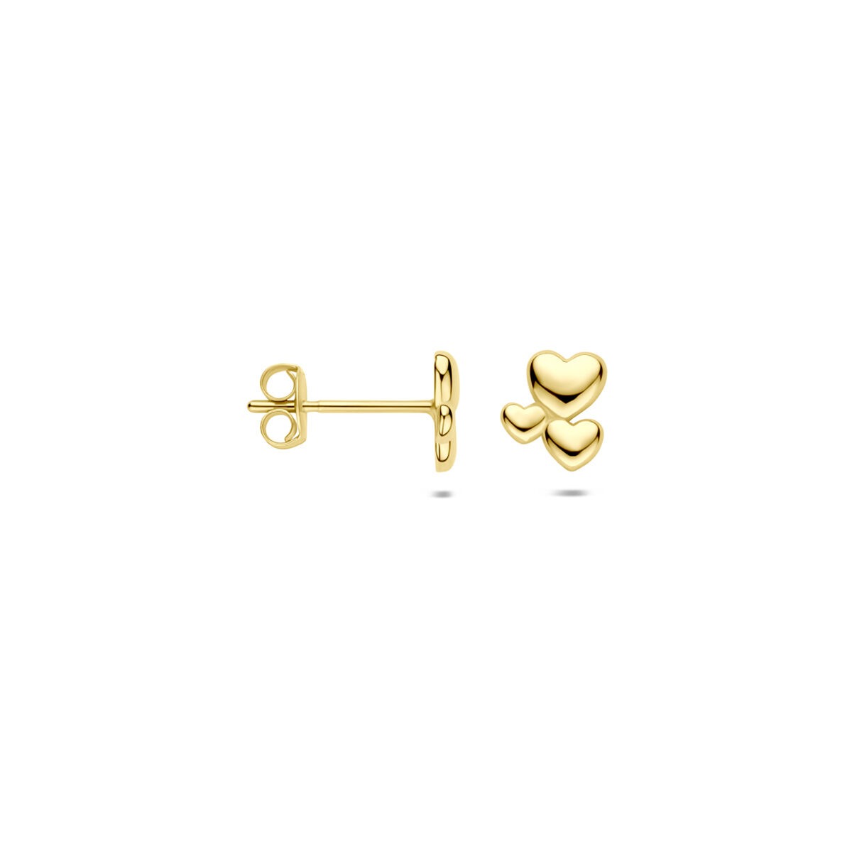 9k Gelbgold Ohrstecker mit Herzen