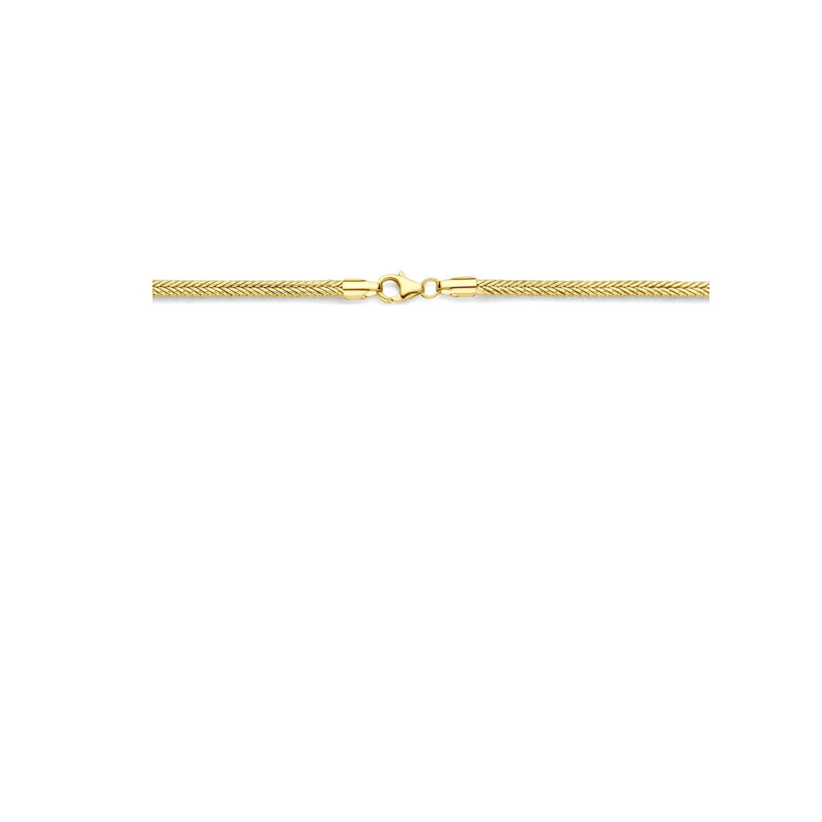 14K Gelbgold-Damenskette mit Silberkern