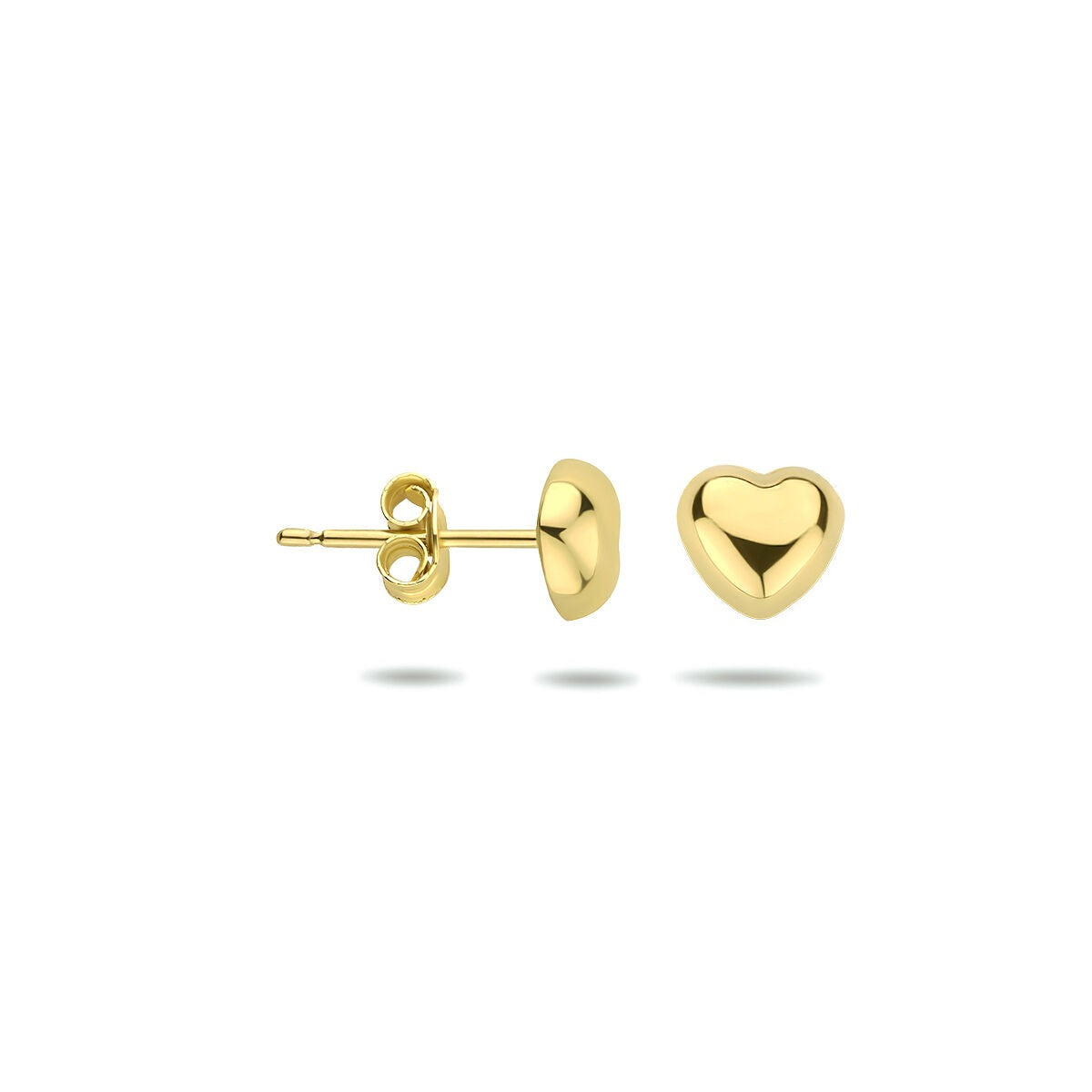9 Karat Gelbgold Herzohrstecker 5,5 mm