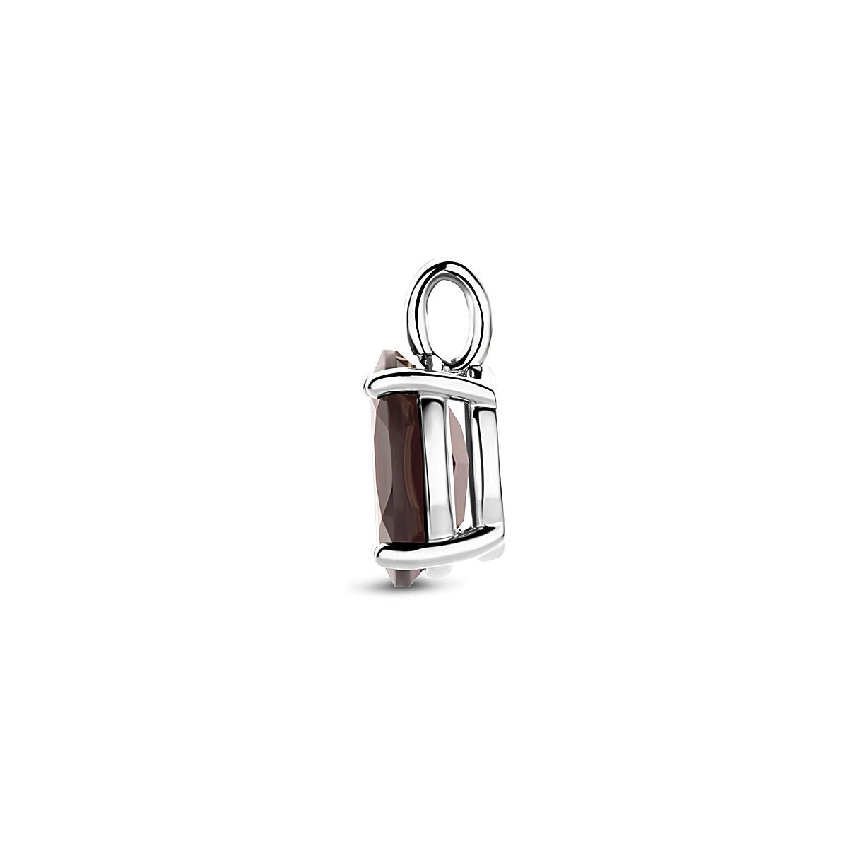 Silberanhänger mit Granat – rhodiniertes 925er Silber, 14 x 8 mm