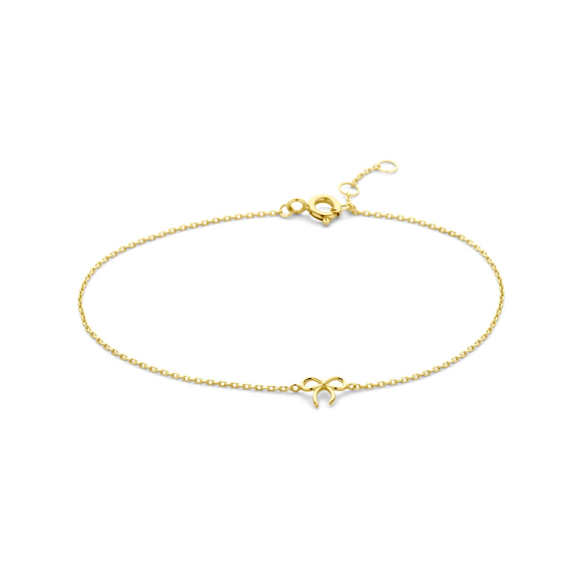 Armband aus 9k goldfarbenem Material mit einer Schleifen-Detail in der Mitte