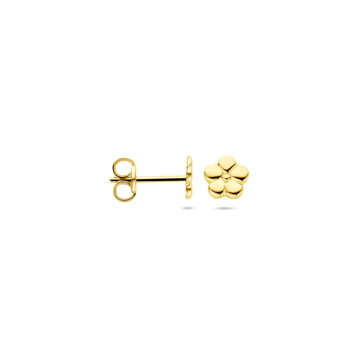 14k Gelbgold Ohrstecker Blumenform