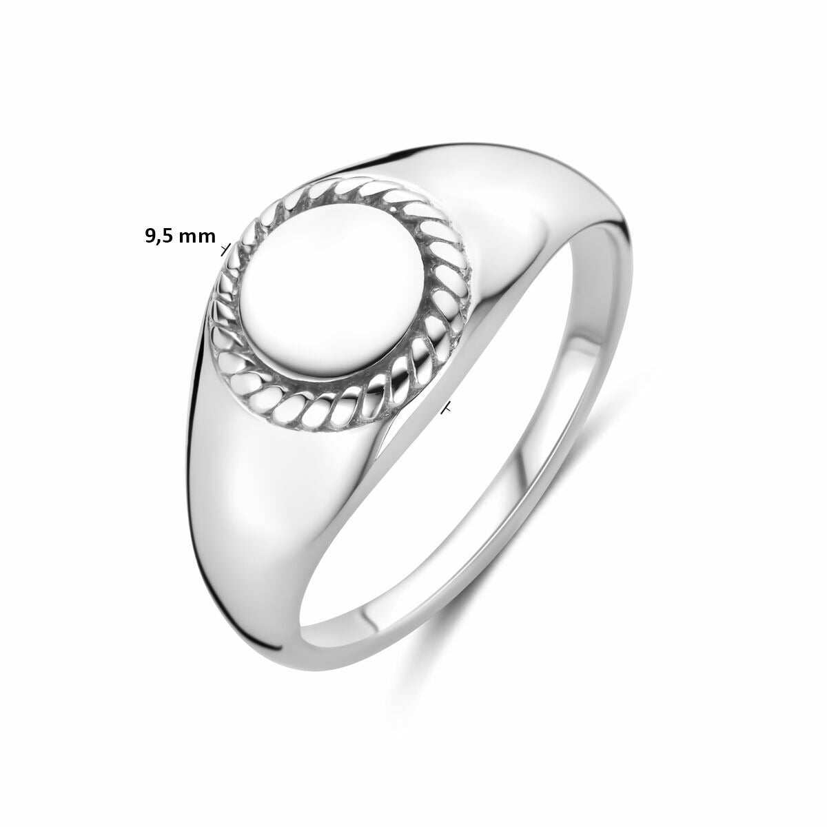 Damen-Siegelring Silber – rhodiniertes 925er Silber