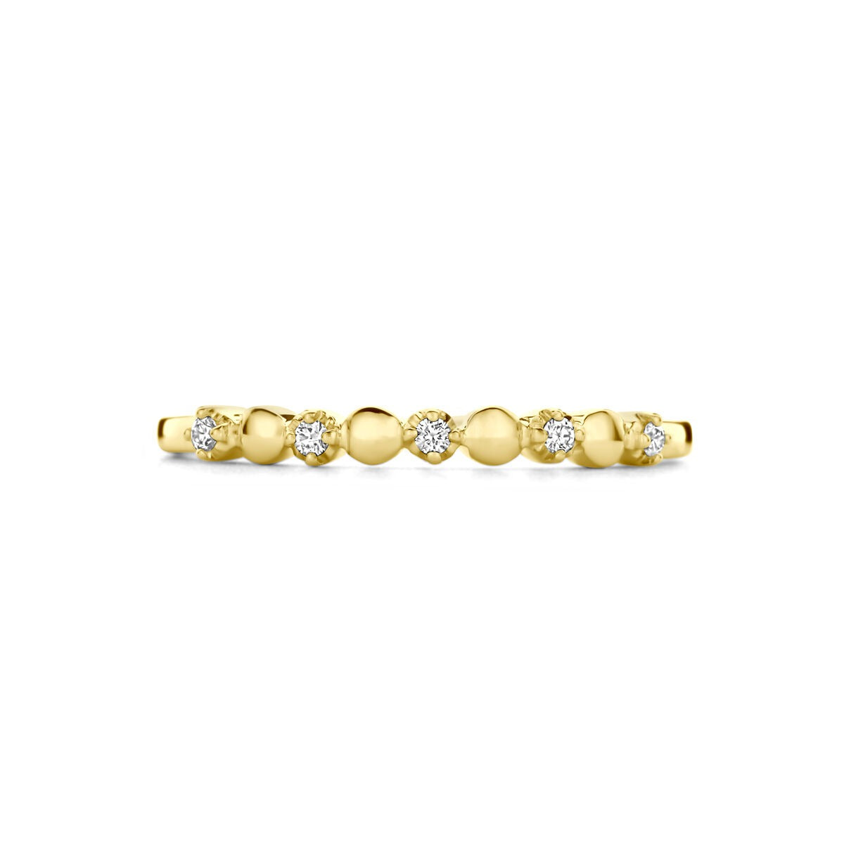 Damenring aus 14 Karat Gold mit Diamant – 0,05 Karat, 2 mm