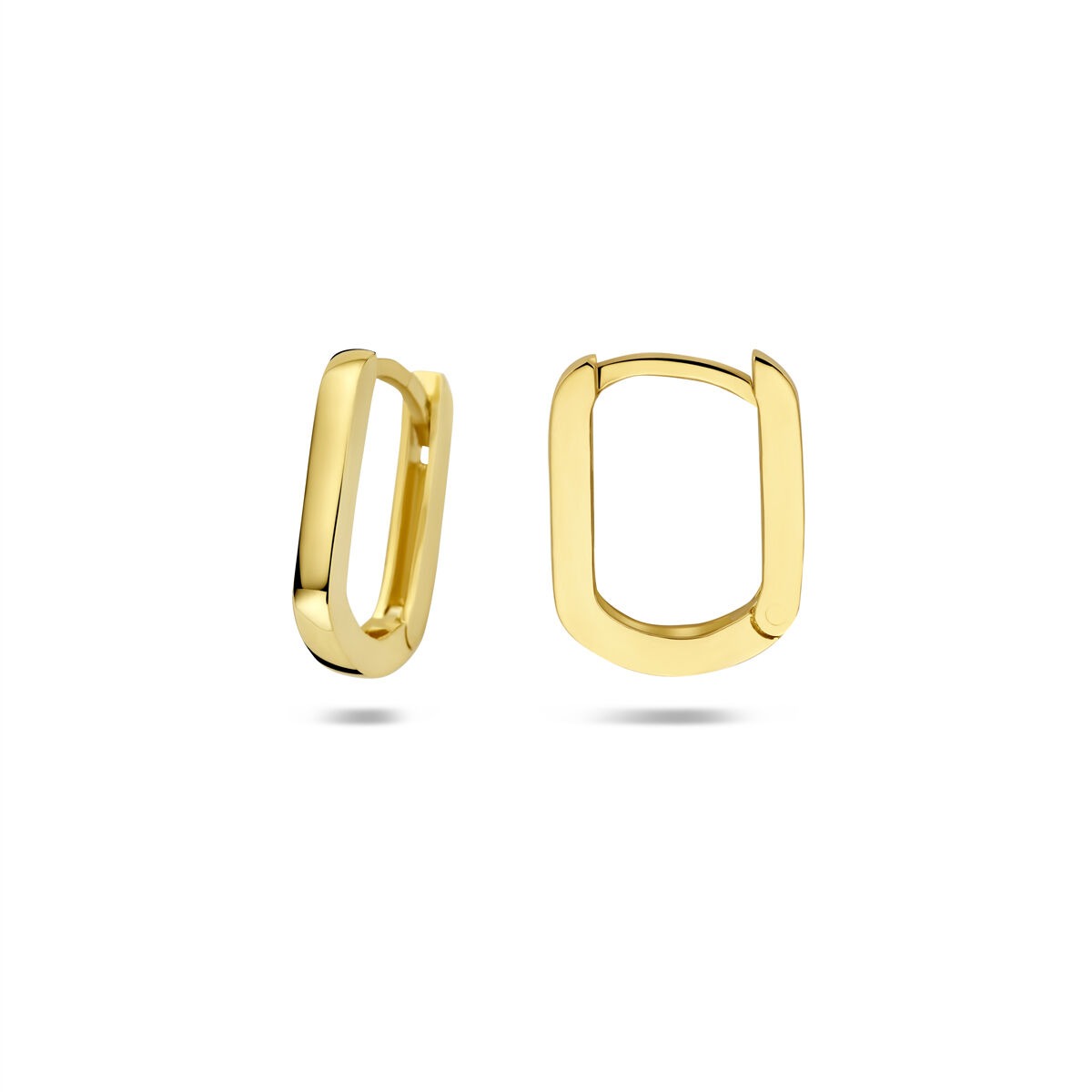 9 Karat Gelbgold Klappcreolen rechteckig Damen