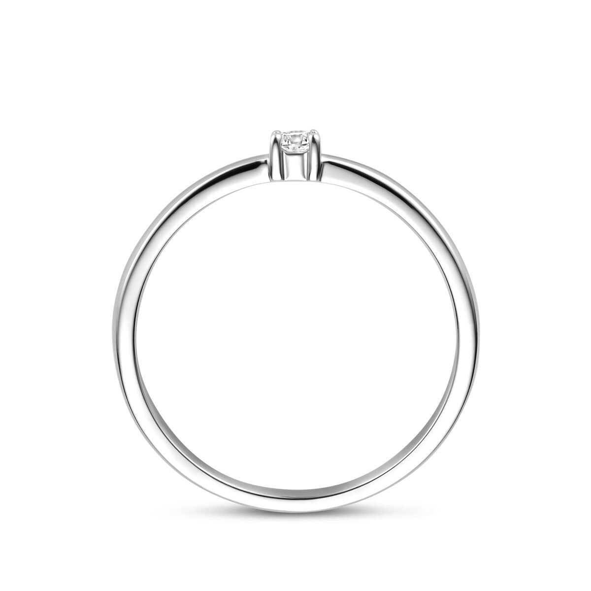 Silberring mit Zirkonia – Solitärfassung