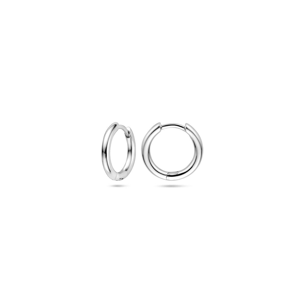 Klappohrringe rund 2,0 mm rhodiniertes Silber