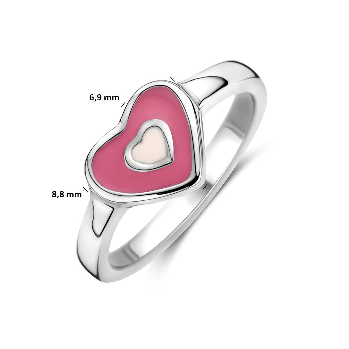 Ring Herz Silber rhodiniert