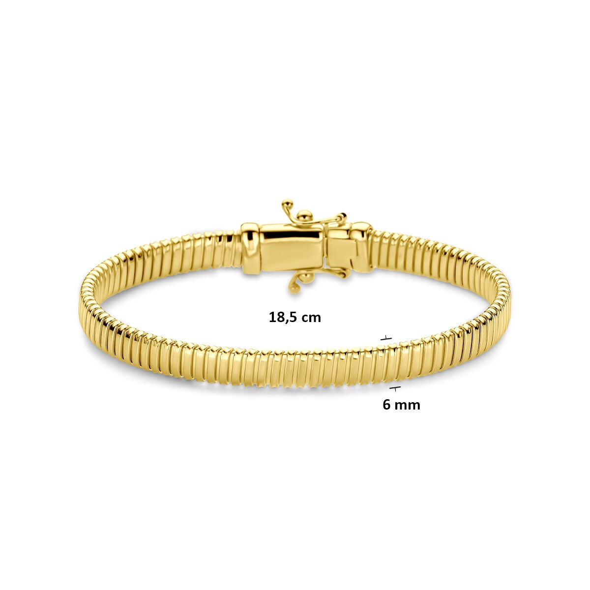 14 Karat Gelbgold Damen Armband mit Tubogas-Glied – 6 mm