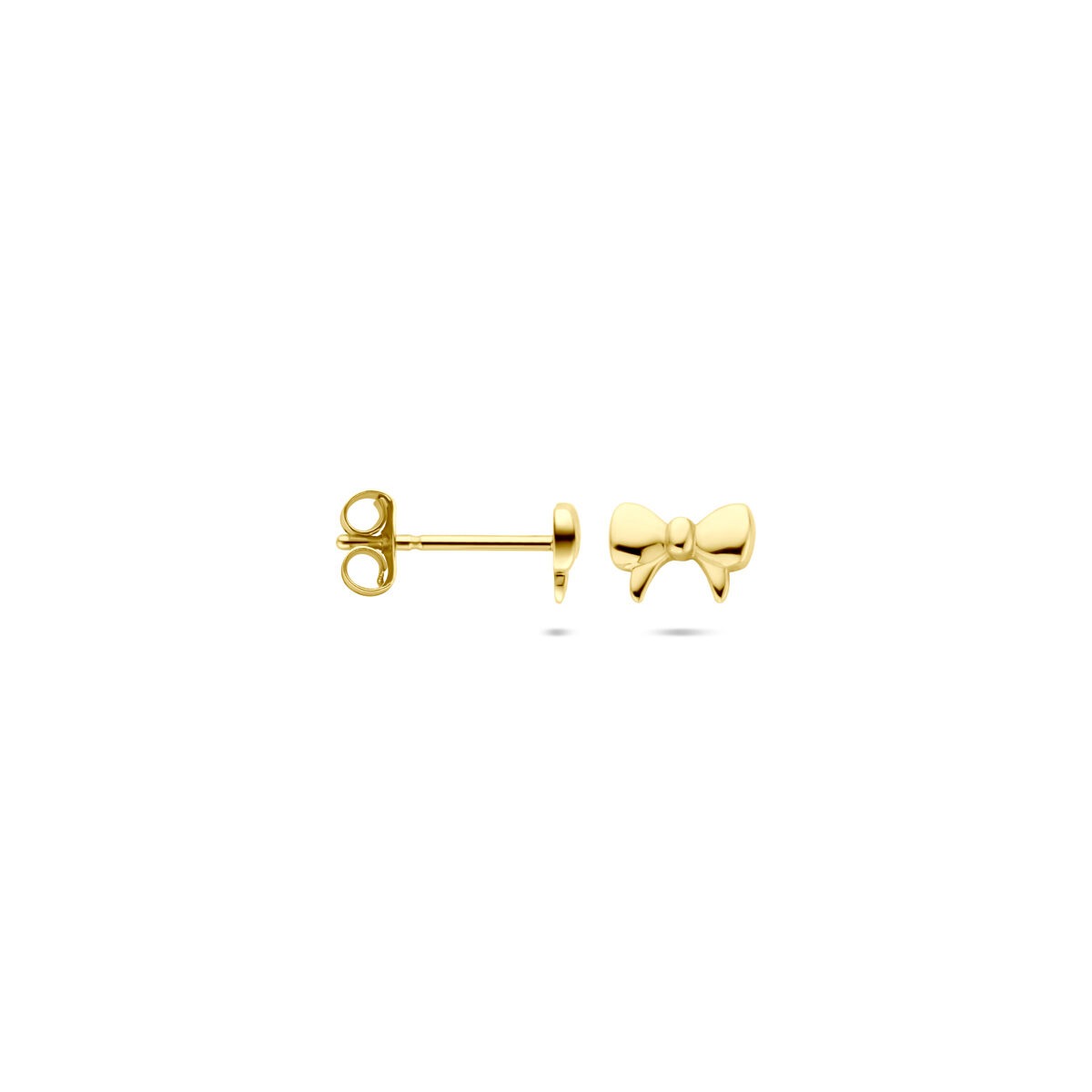 14k Gelbgold Ohrstecker in Schleifenform