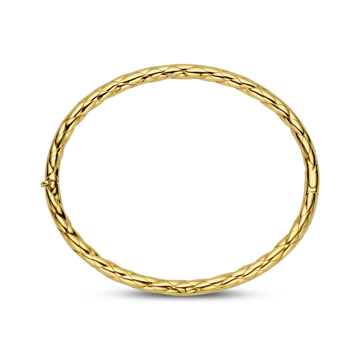 Goldener Damenarmreif – 14 Karat mit Scharnierverschluss