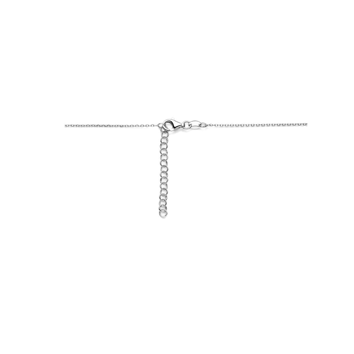Silberne Halskette mit tropfenförmigen Akzenten 40 + 4 cm