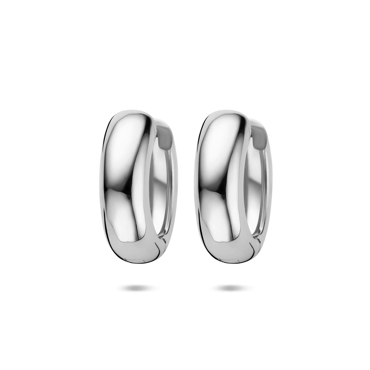 Silberne Klapp-Ohrringe für Damen mit einer Größe von 20 x 17 mm