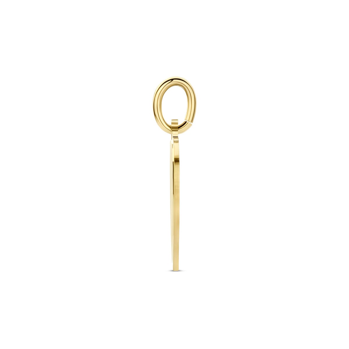 9k Geelgouden hart graveerhanger