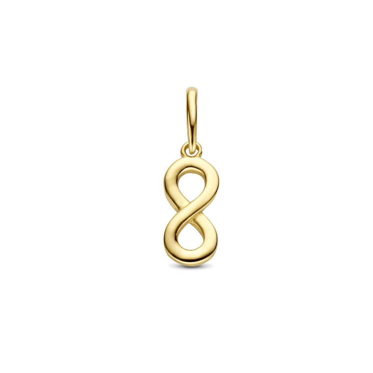 Infinity-Anhänger aus 9 Karat gelbgold mit geschwungener Form